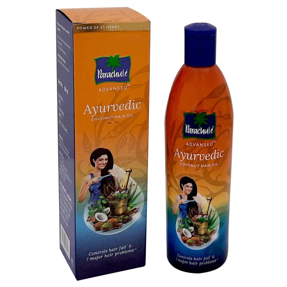 Parachute Advansed Ayurvedic Coconut Hair Oil. BEST ANTI HAIR FALL OIL BRANDS IN INDIA