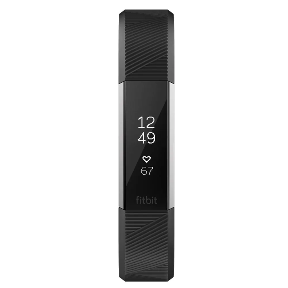 Fitbit Alta HR Black/Stainless Steel Activity Tracker Large for sale online 