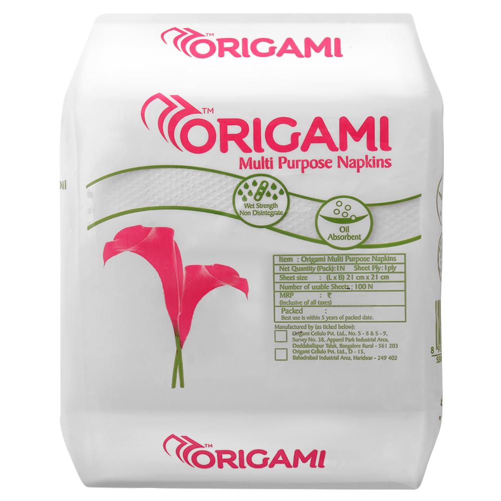 Buy Origami Multi Purpose Napkins 21x21 cm (100 pcs) Online at