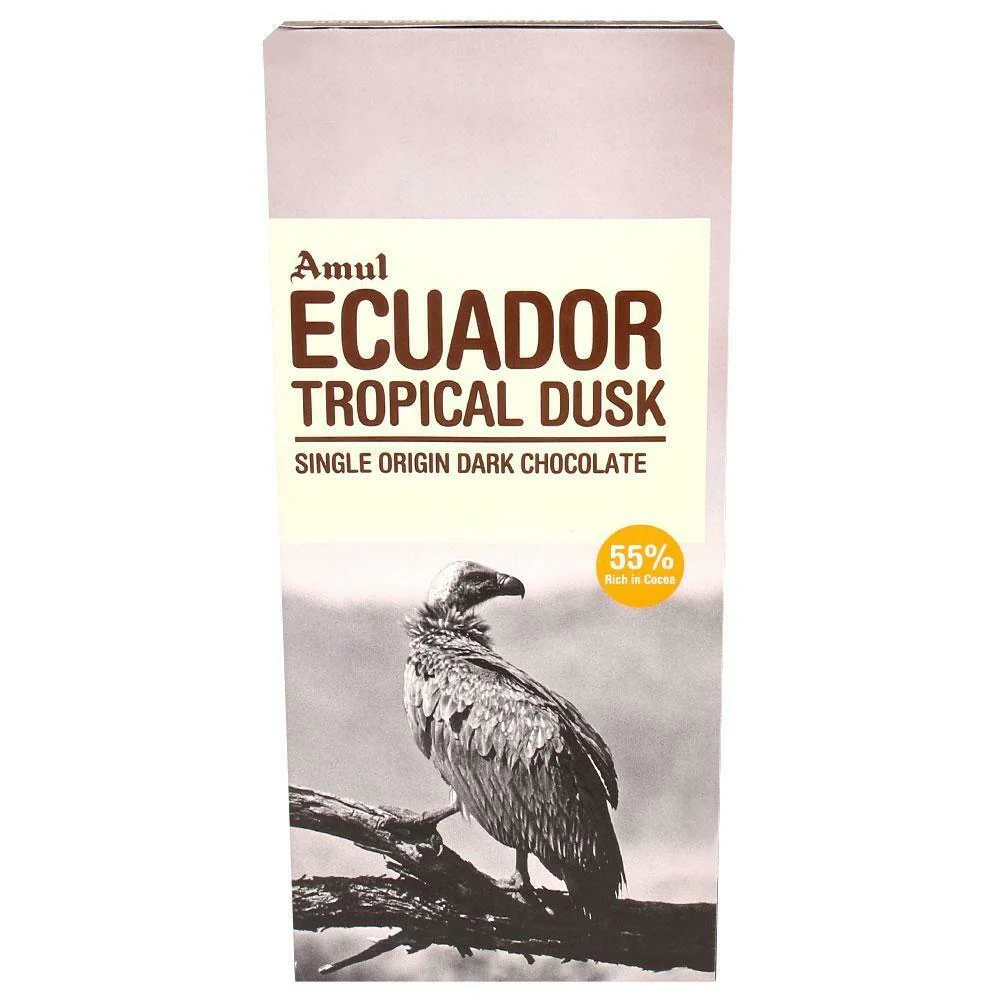 Amul Ecuador Tropical Dusk Dark Chocolate 125 g - JioMart