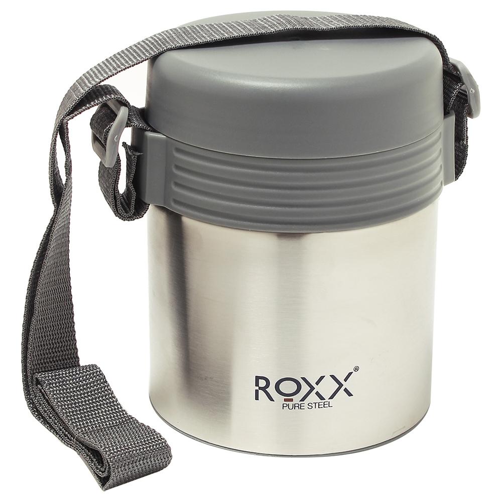 Buy Roxx Puma Cylindrical Stainless Steel Vaccum Lunch Box 1.1 L