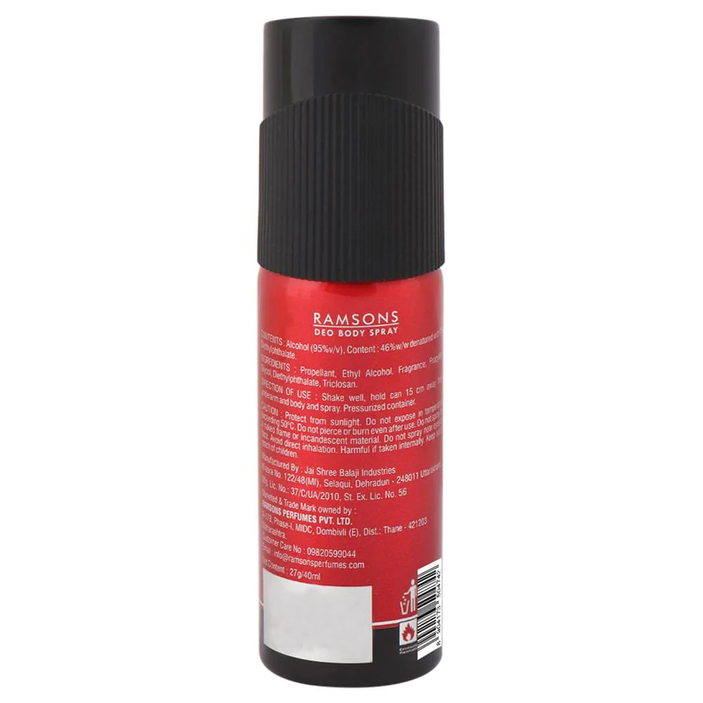 Buy Ramsons Red Zx Deo Body Spray 40 ml Online at Best