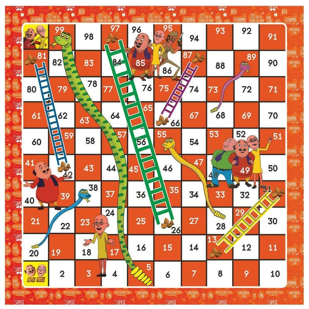 Motu Patlu 2 in 1 White Board With Snake and Ladders Game - JioMart