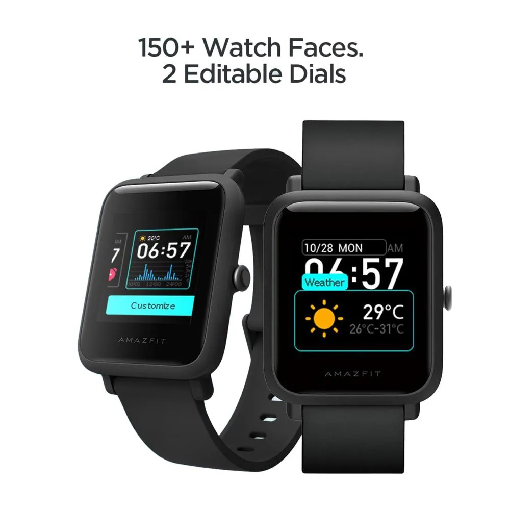 amazfit bip s lite charcoal black