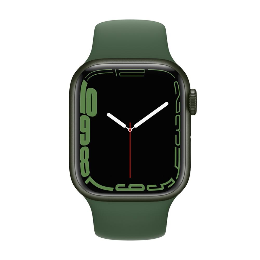 Apple Watch Series 7 GPS - 41 mm Green Aluminum Case with Clover 