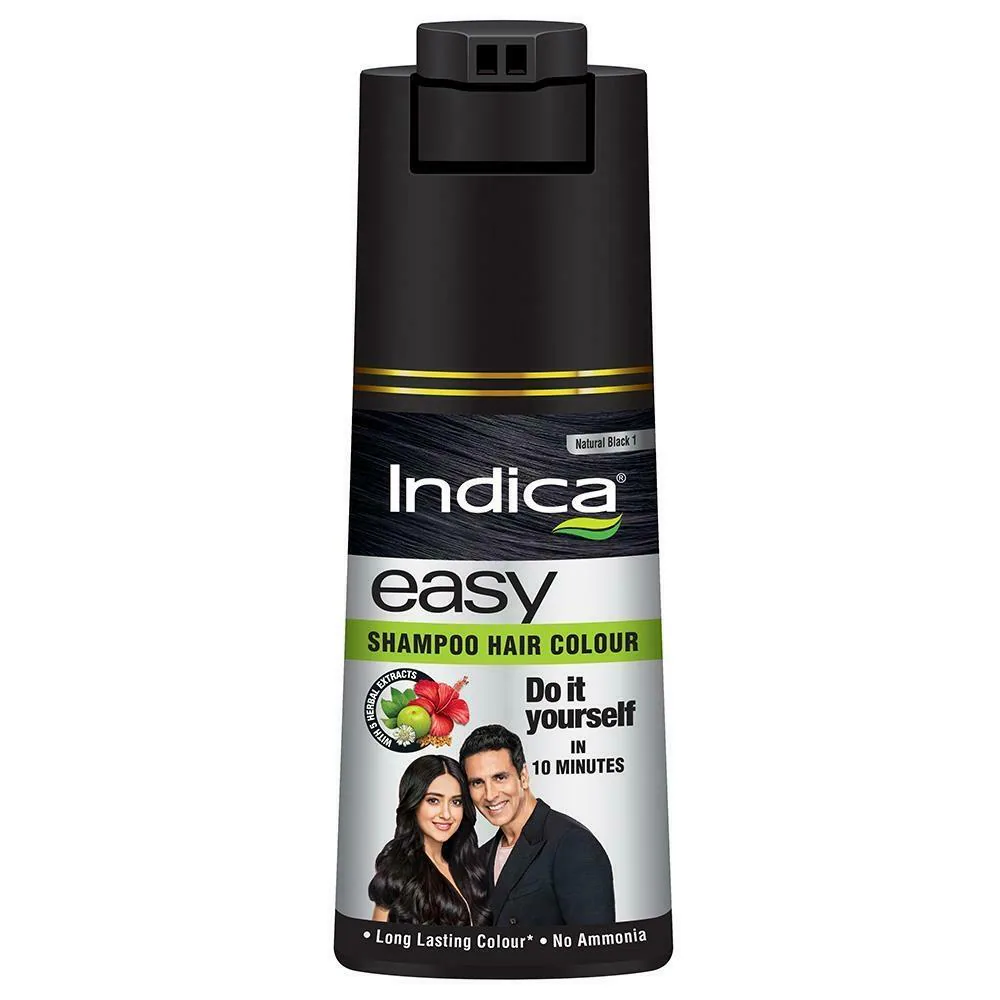 Indica Easy Shampoo Hair Colour, Natural Black 180 ml - JioMart
