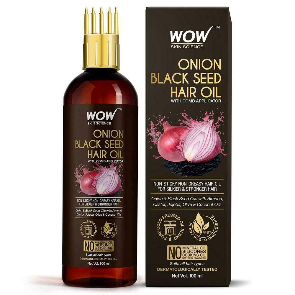 WOW Skin Science Onion Black Seed Hair Oil with Comb Applicator 100 ml -  JioMart