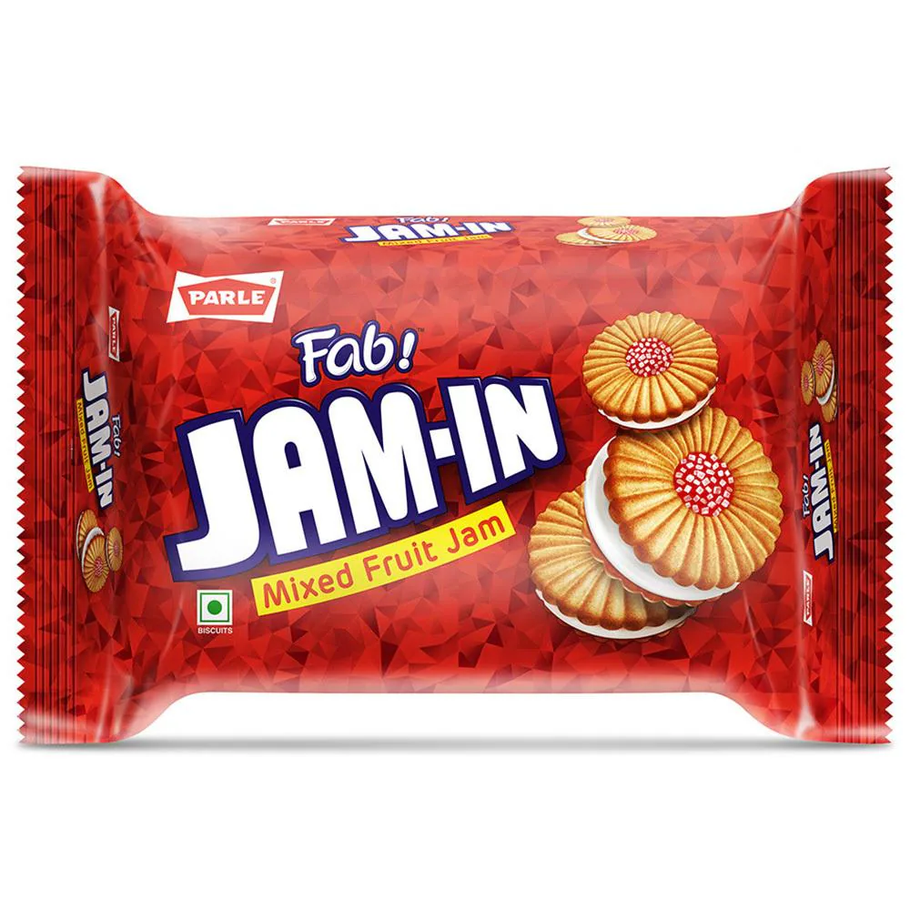 Parle Fab Jam-In Mixed Fruit Sandwich Biscuits 450 g