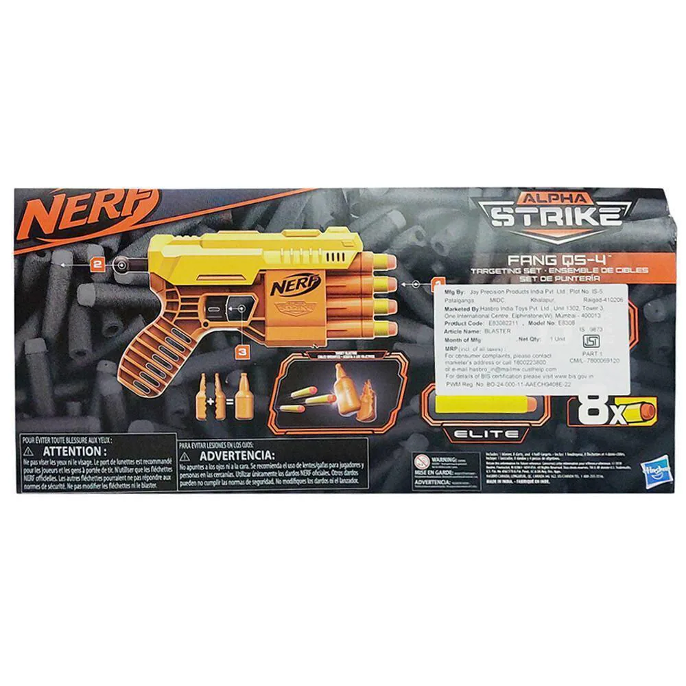 Buy Hasbro Alpha Strike Fang QS-4 Target Nerf Gun Set Online at