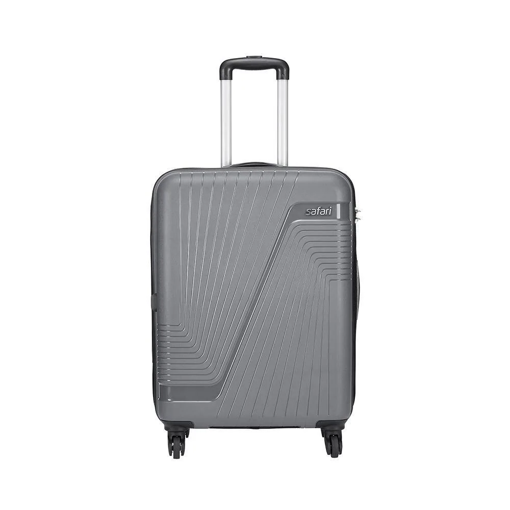Buy Safari Zion Grey Polypropylene Hard Trolley 55 cm Online at