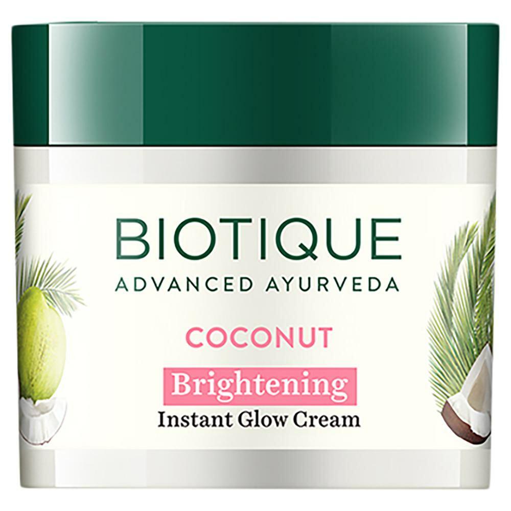 Buy Biotique Coconut Brightening Instant Glow Cream 50 g Online at
