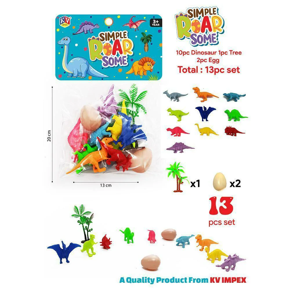 Buy K V Impex Dinosaur Set 13 pcs (334) Online at Best Prices in