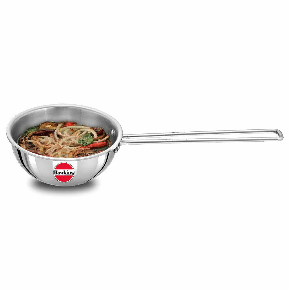 【PAN☆②】 Buy Hawkins 2.5 Cup Tadka Pan, 600 ml Triply Stainless Steel Pan