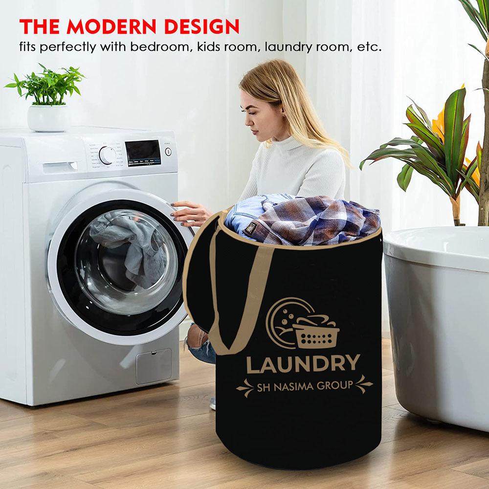 Buy Zovira Multicolour Round Nylon Laundry Bag 45 L Online at Best