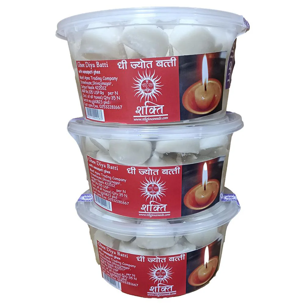 Shakti Ghee Diya Wati 35 pieces (Pack of 3, 800 gms, 105 pcs)