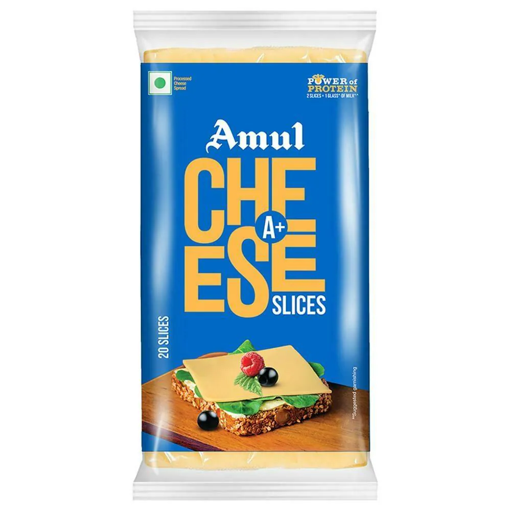 Amul A+ Processed Cheese Slices 400 g (20 Slices)