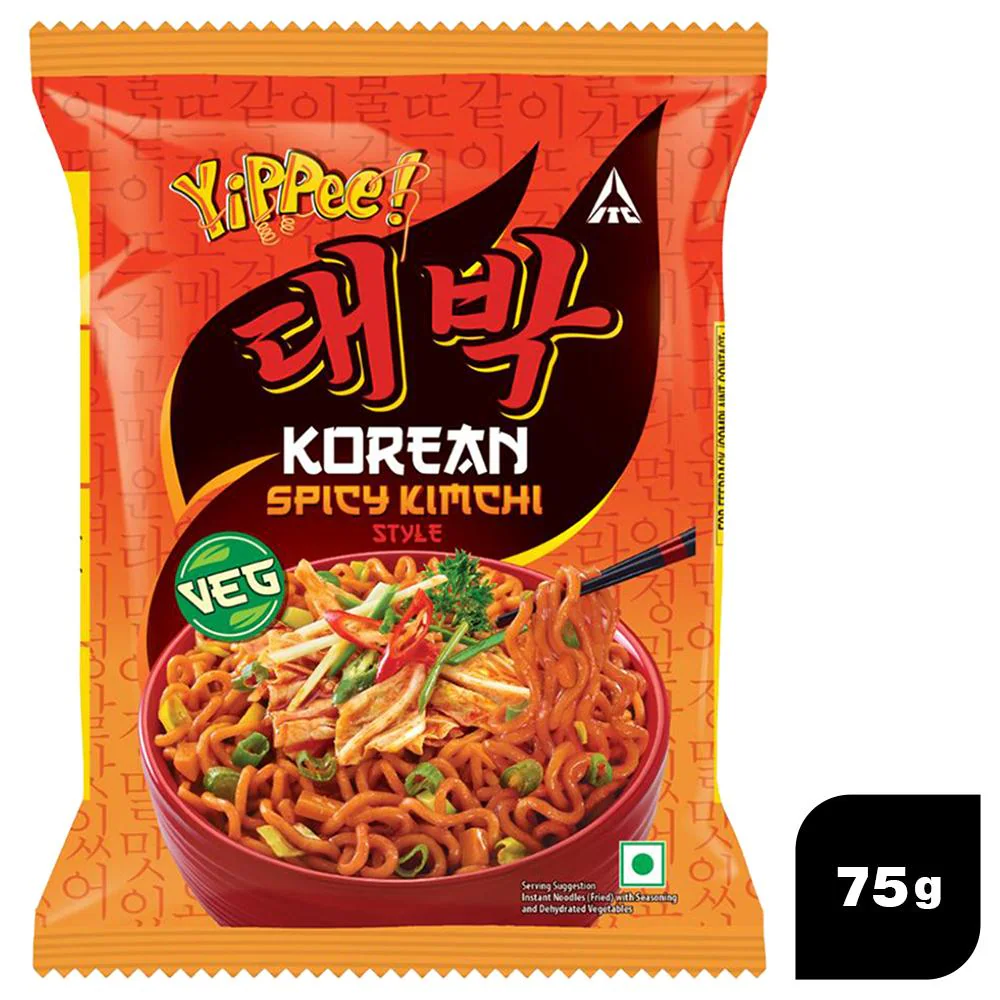 Buy Yippee Spicy Kimchi Veg Korean Noodles 75 g Online at Best