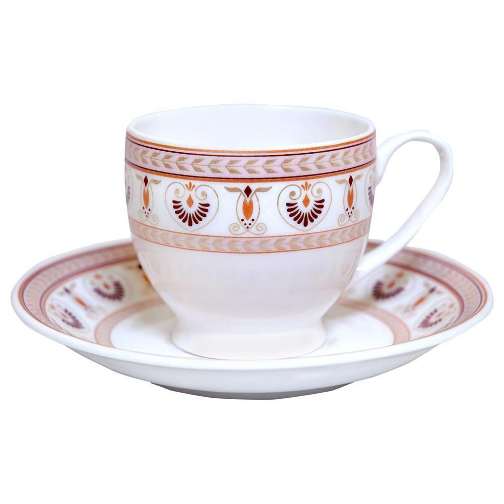 Buy Marvel Ceramics Aurum Assorted Bone China Cup Saucer Set 190