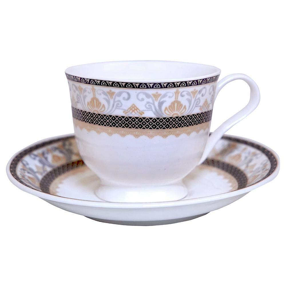 Buy Marvel Ceramics Aurum Assorted Bone China Cup Saucer Set 190