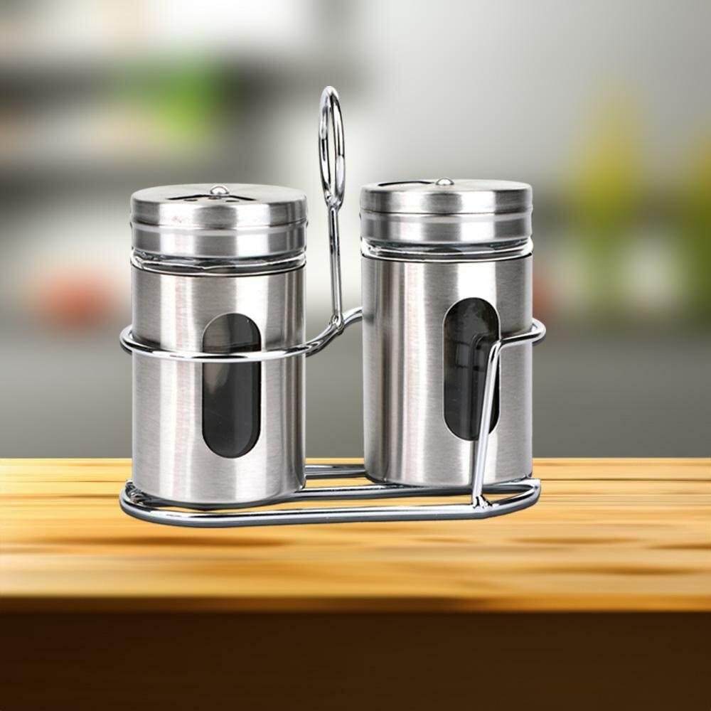 Buy SWASTIK HOUSEWARES Revolving Stainless Steel & Glass Spice Jar