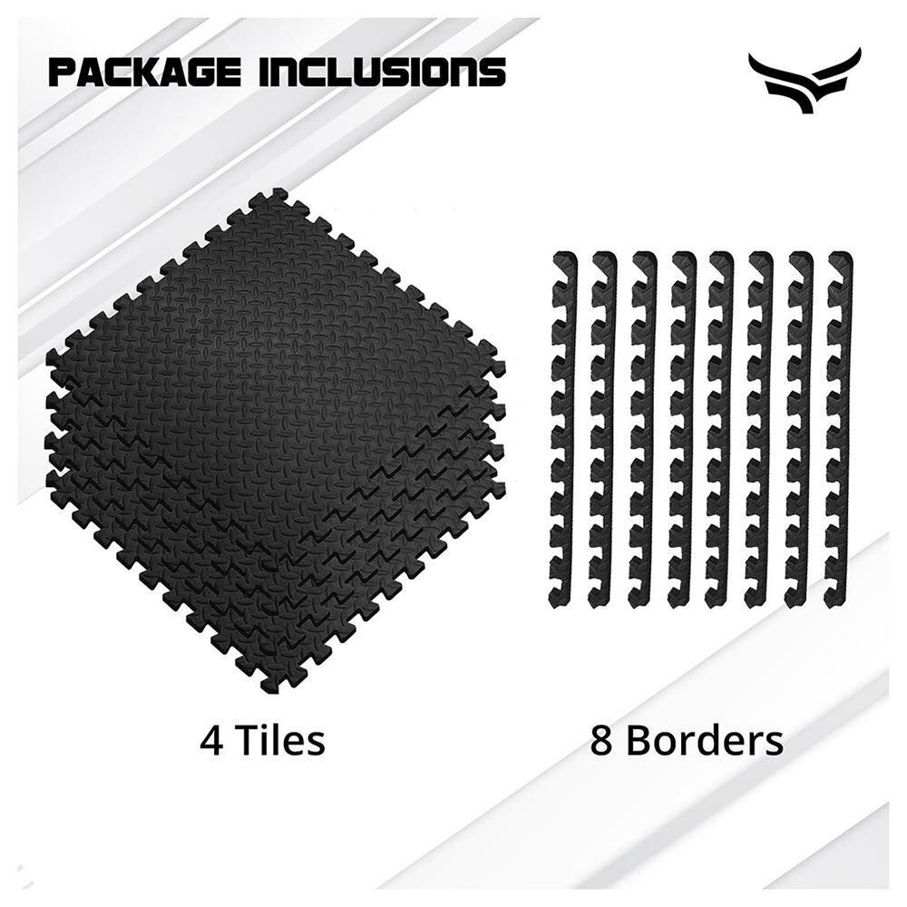 Buy Xtrim Puzzle Exercise Mat (4 Tiles & 8 Borders, 16 Sq.Ft. Area