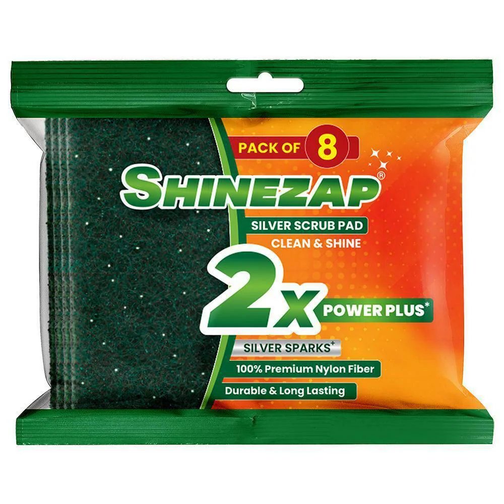 Buy Shinezap Silver Sparks Scrubber Pack of 8 Online at Best