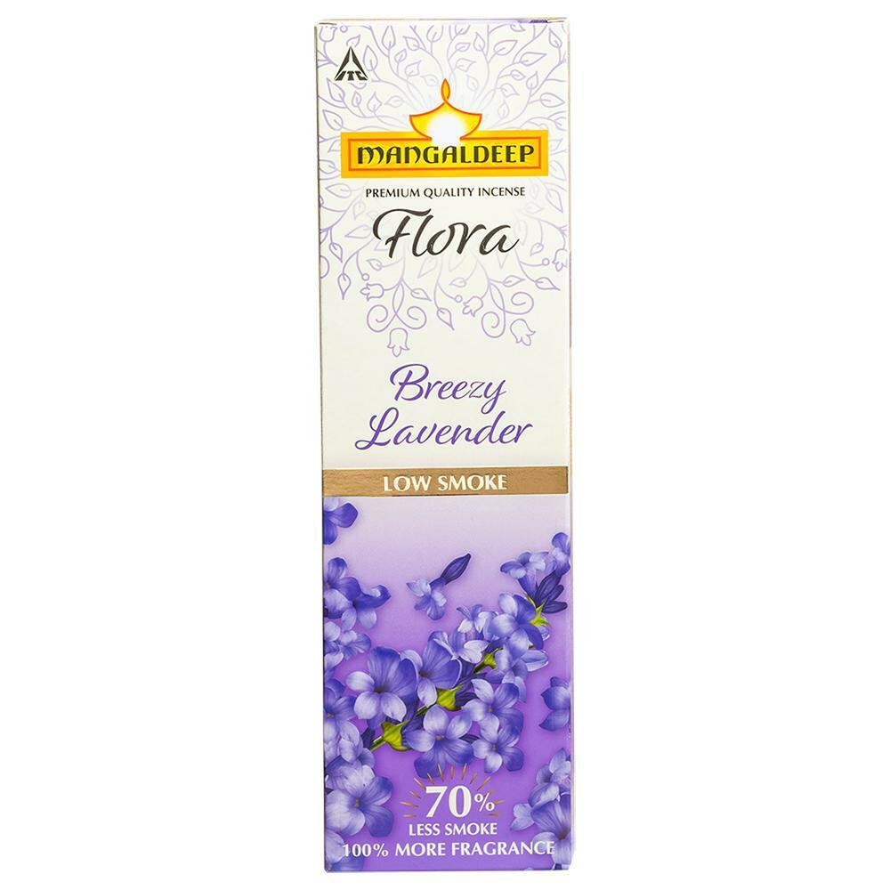 Buy Mangaladeep Low Smoke Flora Breezy Lavender Agarbatti 100 g