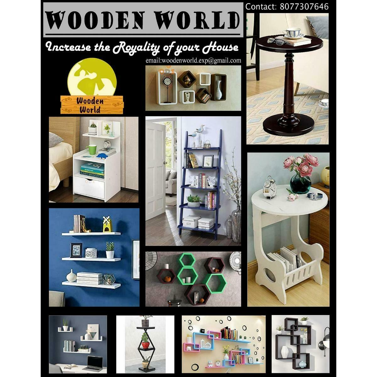 Buy Belief Wood White, Pink Wood Intersecting And Hexagon Wall