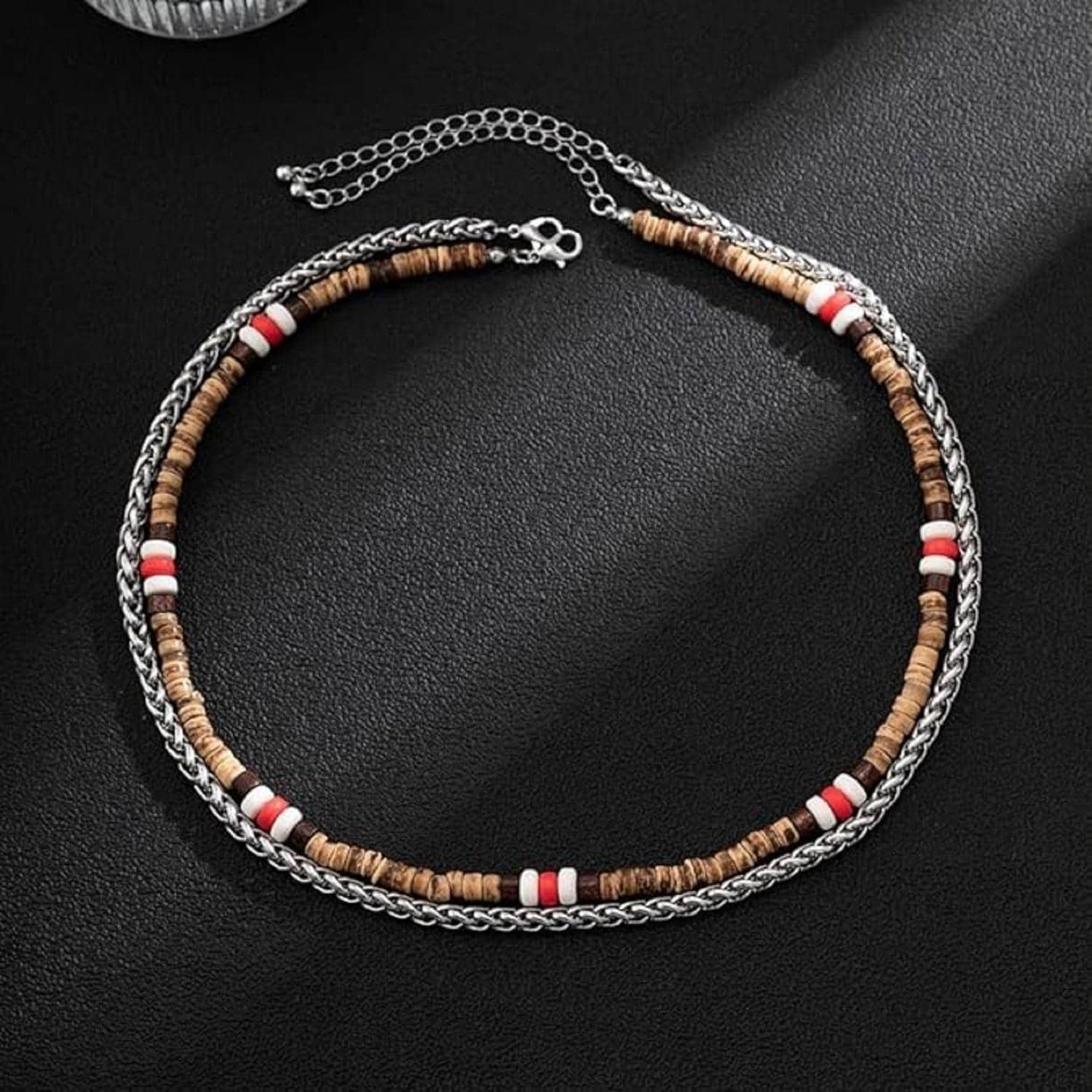 Buy THE MEN THING WENGE WOOD MULTI-LAYERED - Natural Wood Beaded