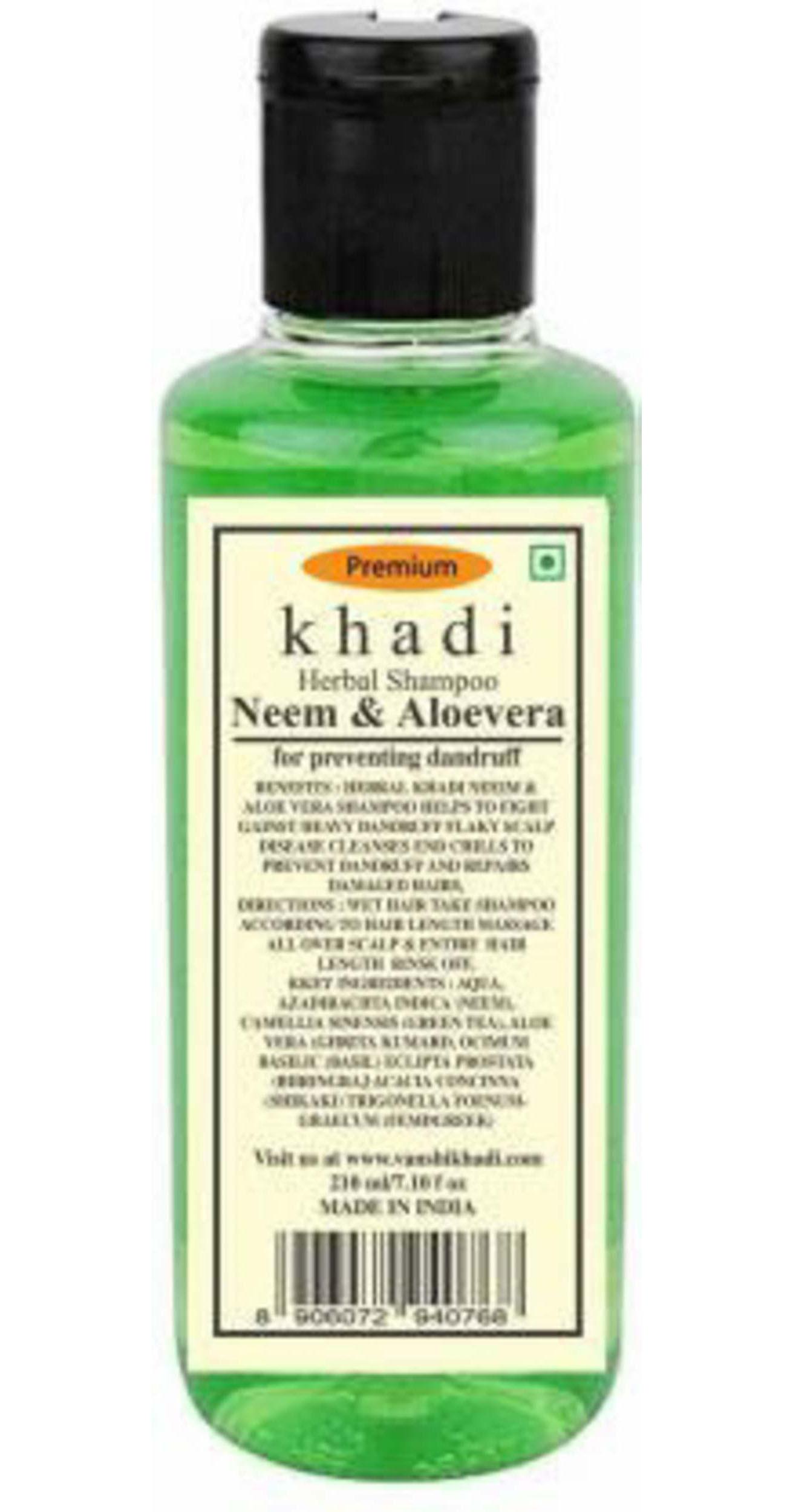 Premium Khadi Neem Aloevera Shampoo, Anti-Hair Fall, Anti-Dandruff, Hair  Volumizing - 210 Ml - JioMart