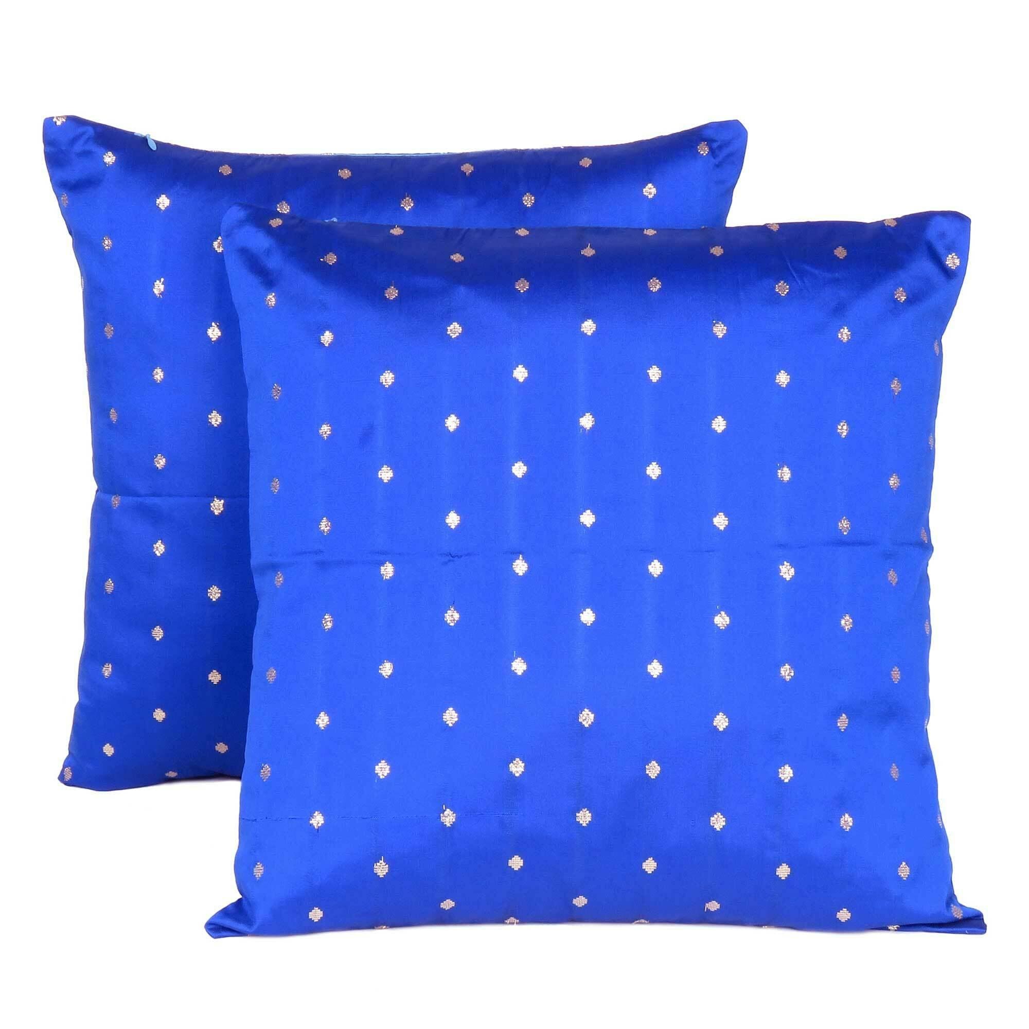 Art Silk Cushion Cover Reversible Throw Pillow Sofa Waist Cover for Home Décor