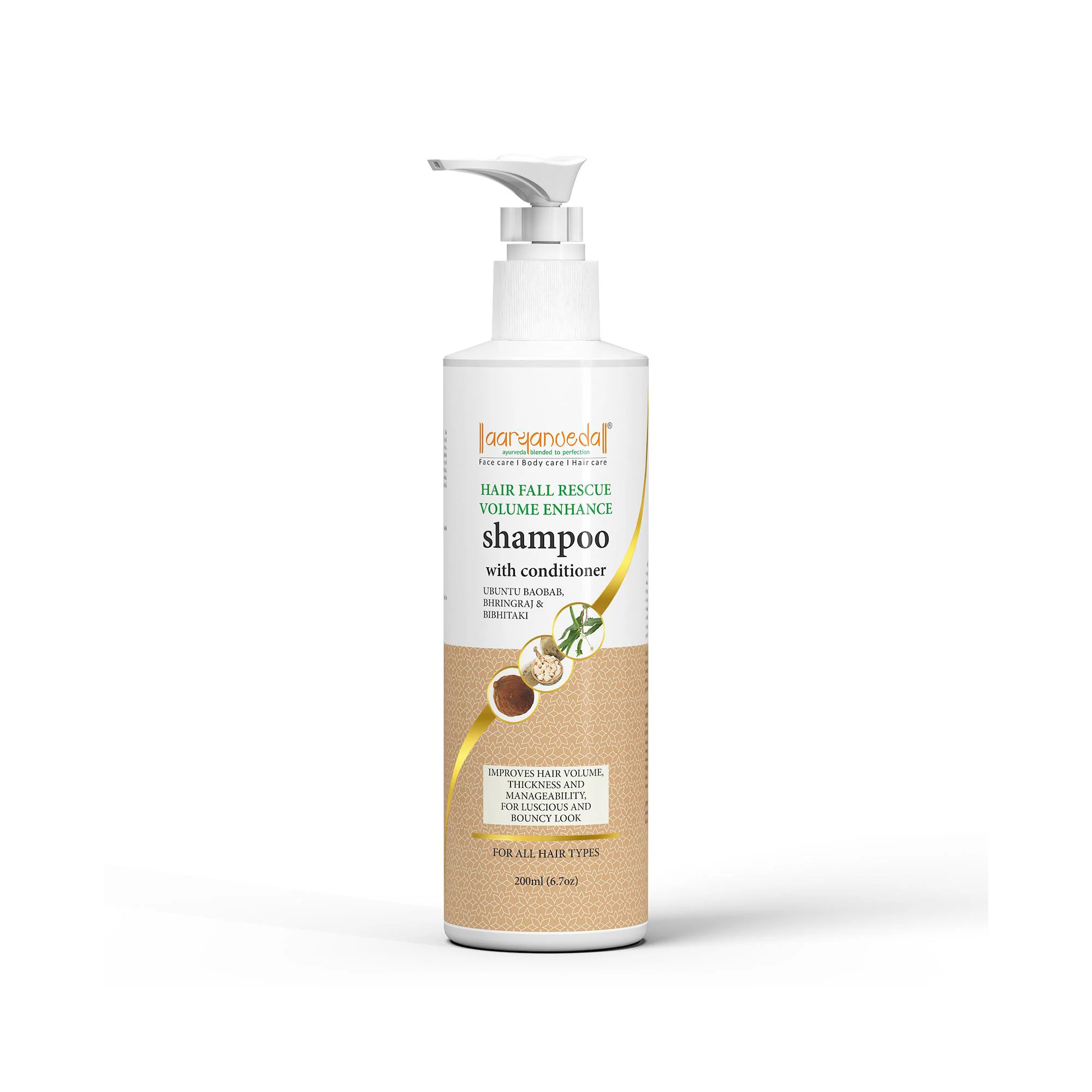 Aryanveda Hair Fall Rescue Volume Enhance Shampoo with Conditioner, Ubuntu  Baobab, Bhringraj and Bibhitaki for All Hair Types, 200 ml - JioMart