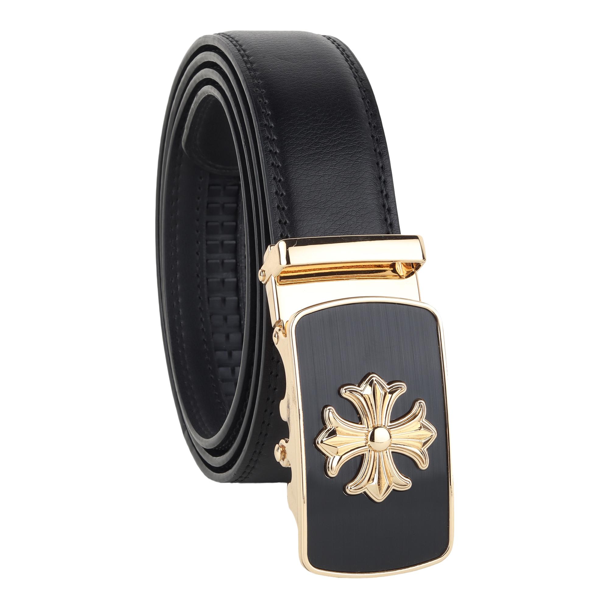 Buy Menfox MFGR566-1 Men Artificial Leather Belt (Black) Online at