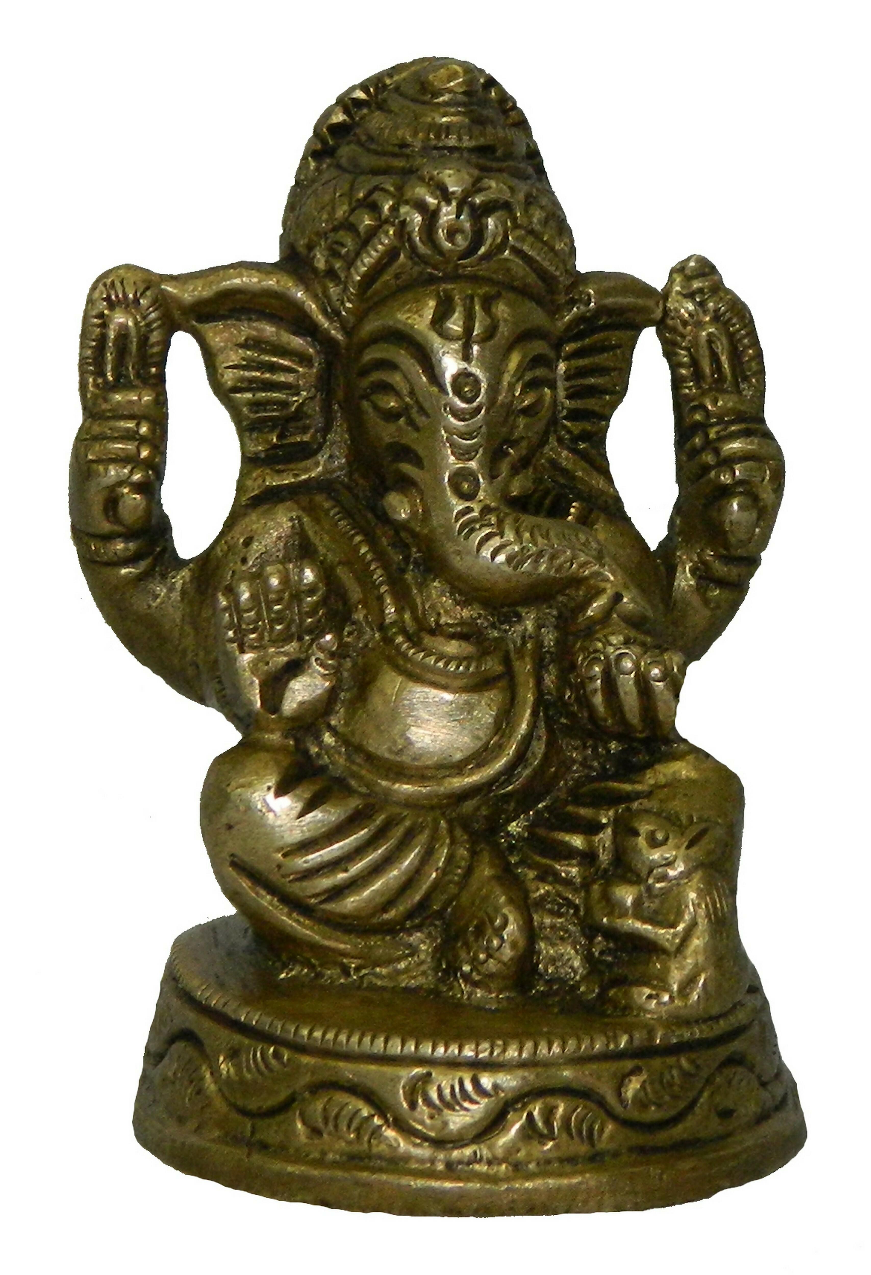 BHARAT HAAT Brass Metal Sitting Ganesh BH02638 