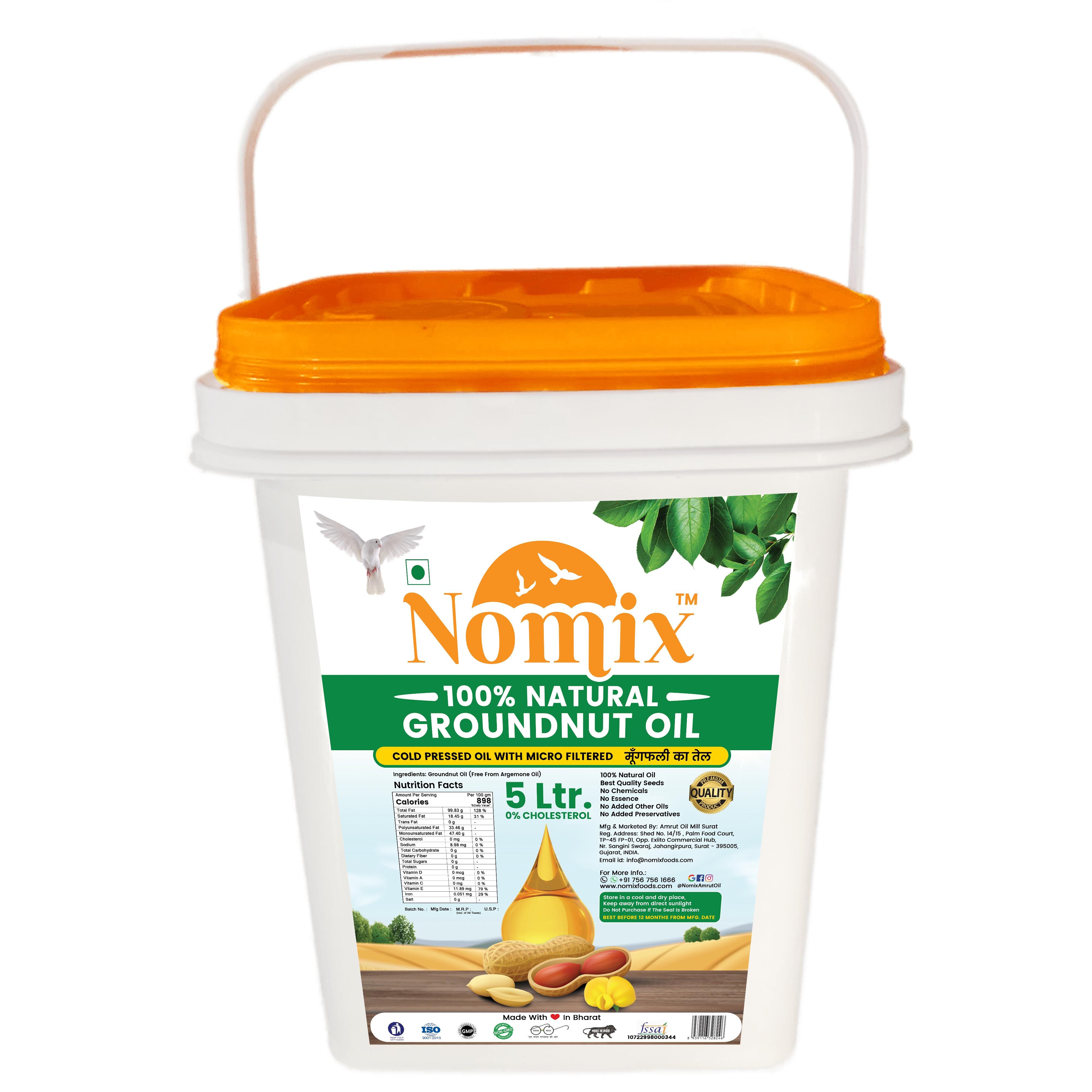 Buy Nomix Groundnut Cold Pressed Oil | Cholesterol Free