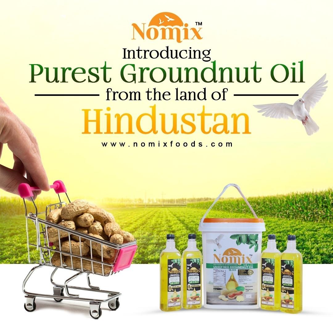 Buy Nomix Groundnut Cold Pressed Oil | Cholesterol Free
