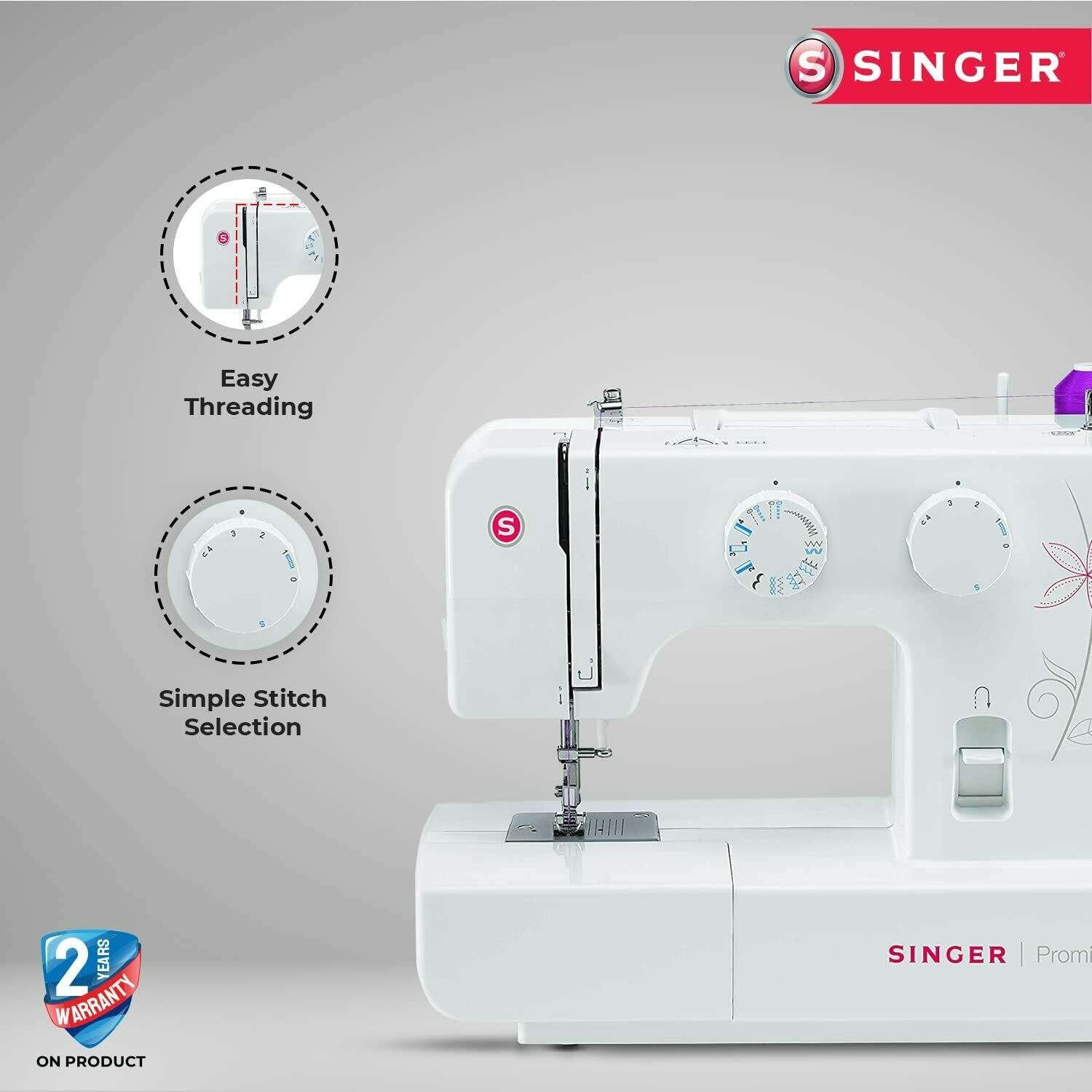 sing rape pitcher Singer Promise FM 1412 Automatic Zig-Zag Electric Sewing Machine (Built-in  Stitches 12, White) - JioMart