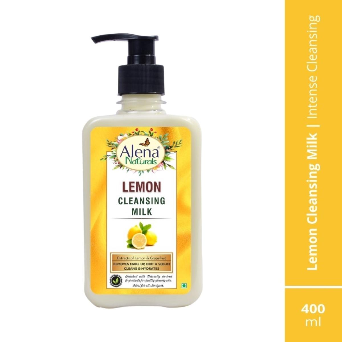 ✨Lemon milk✨ Buy ALENA LEMON CLEANSING MILK FOR MEN & WOMEN - 400ML | Hydrating