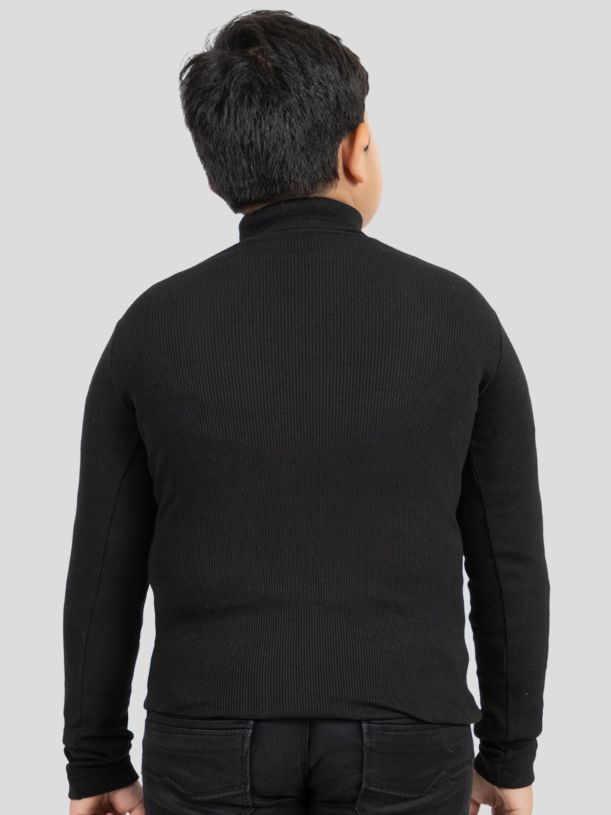Buy YHA Boys Turtle Neck Full Sleeve Sweaters Black Online at Best
