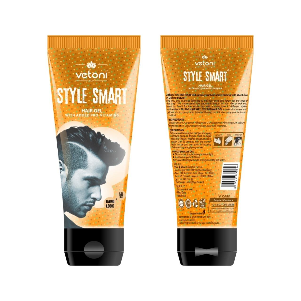 Vetoni Style Smart Hair Gel for Men (60ml) pack of 6 - JioMart