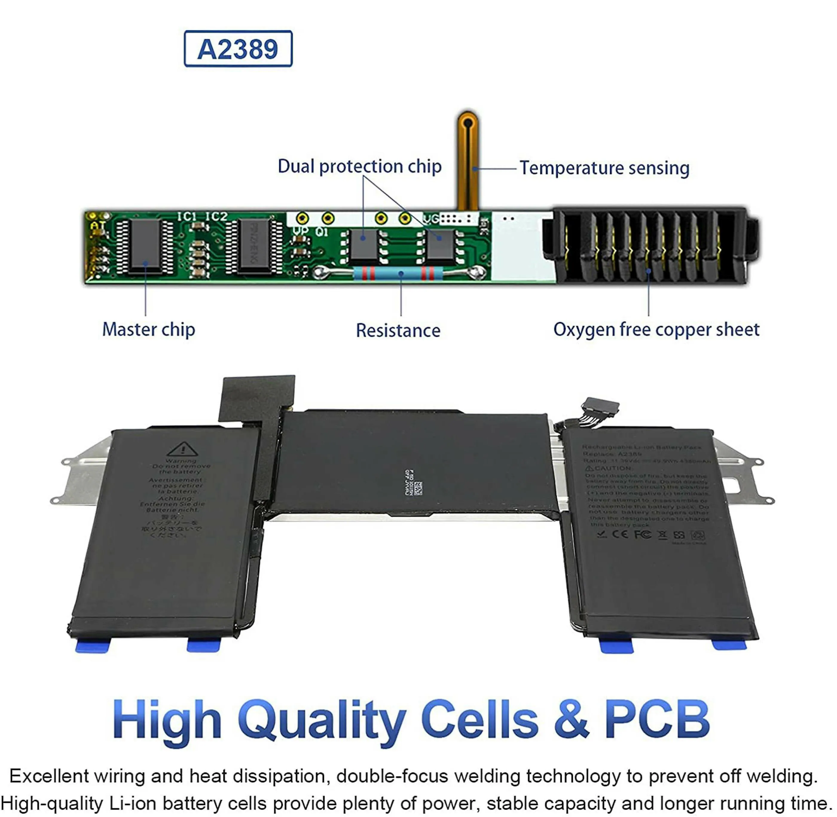 MacBook Air M1 2020年 13inch A2337 バッテリー中古品 194回 修理