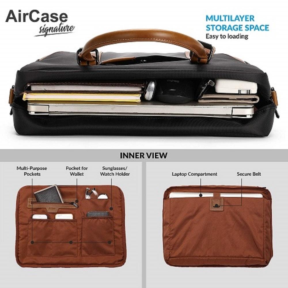 Business Briefcase Retro Satchel Handbag Tropical Fruit Avocado Canvas Postman Bag Shoulder Bag Unisex 15.6 Inch Laptop 