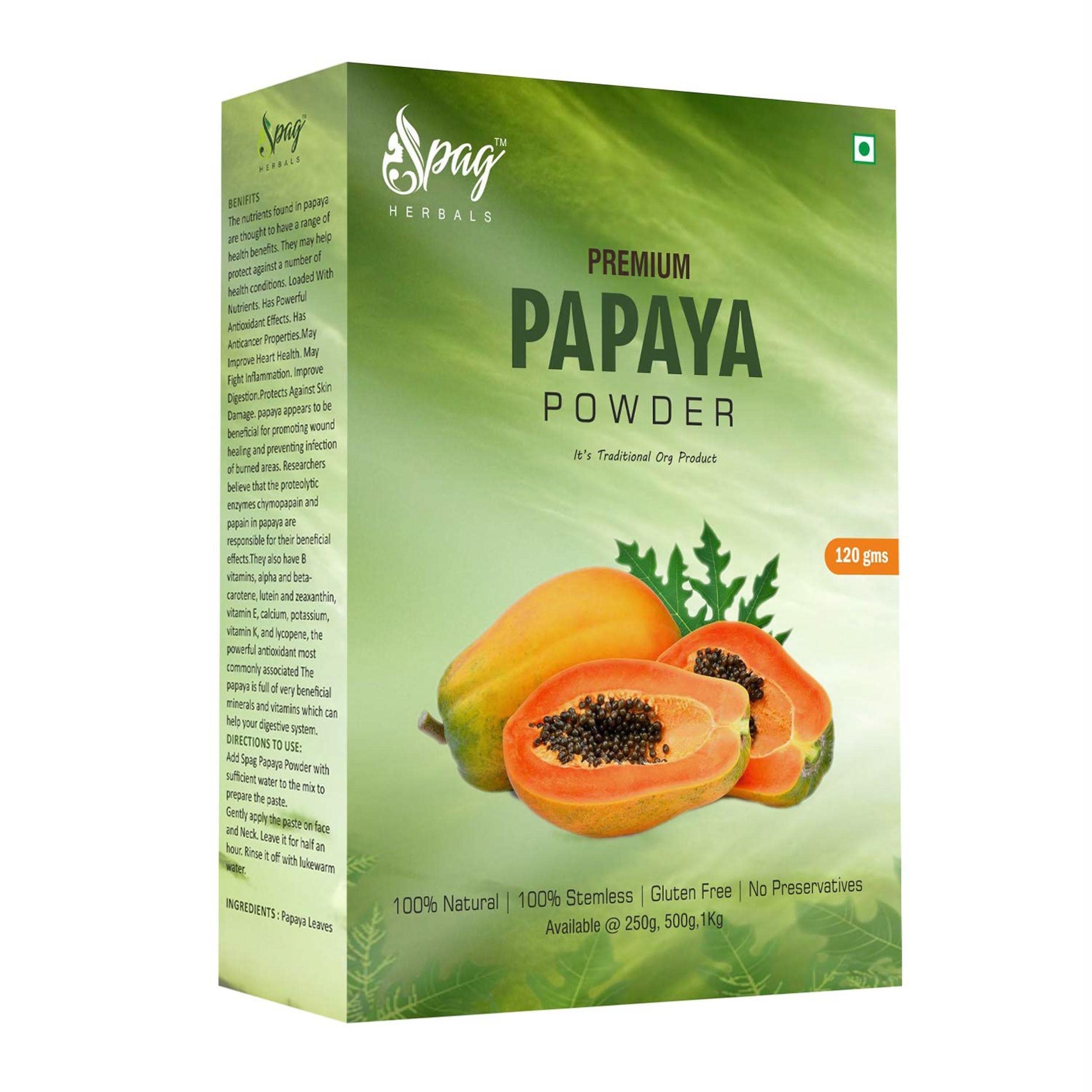 Spag Herbals Organic Papaya Powder For Hair Care 120 G (120G X 2) - JioMart