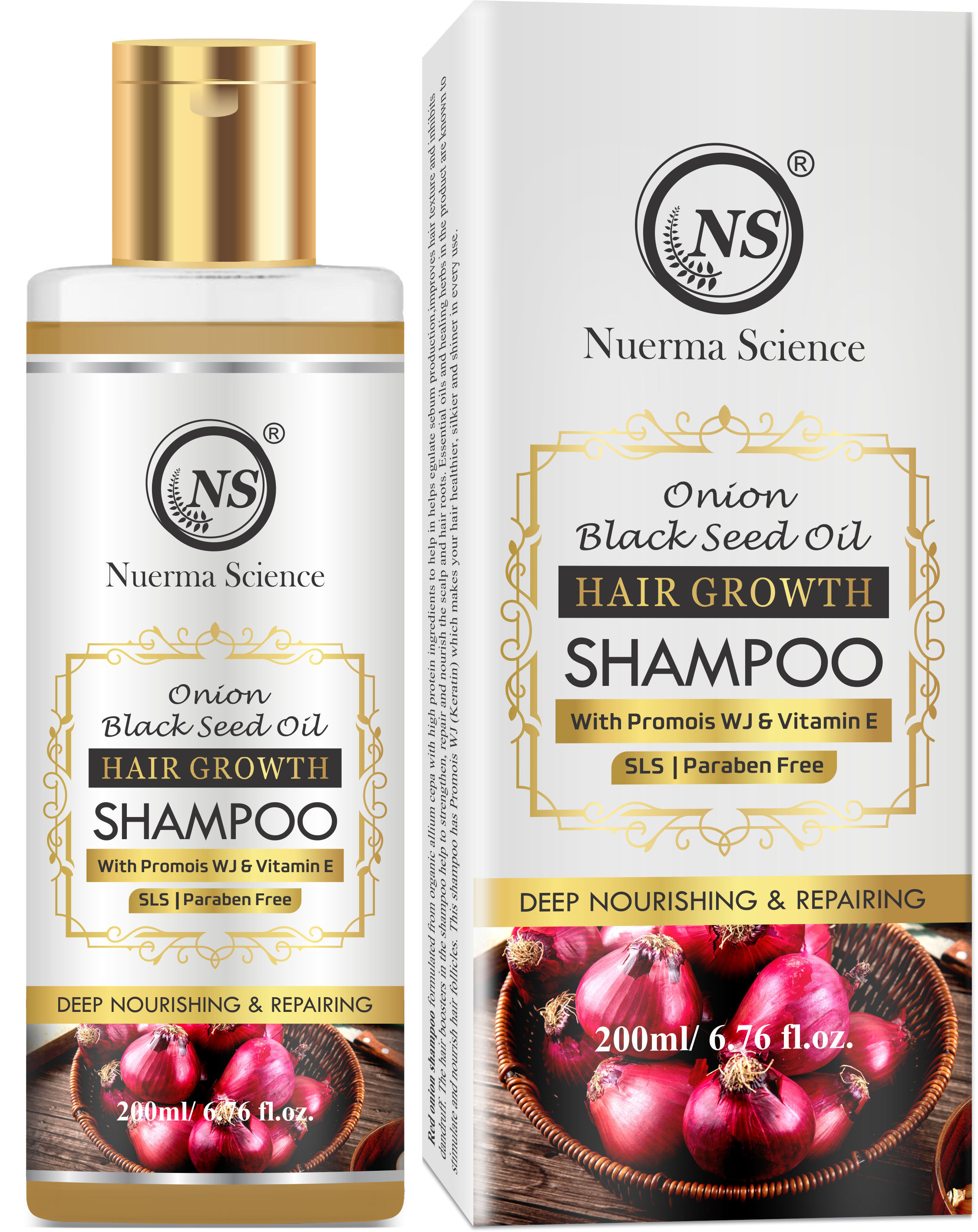 Nuerma Science Onion Shampoo (Black Seed Oil Shampoo) , 200ml - JioMart