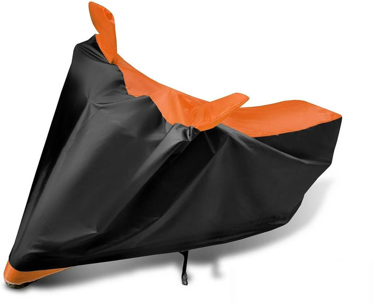 AKSMIT 100% Waterproof Premium Bike Cover (Orange & Black )| Universal Bike and Scooter Cover (150cc and less) | UV Resistant | Rain Cover for Bike | Full Body Cover for Motorcycle with Strap