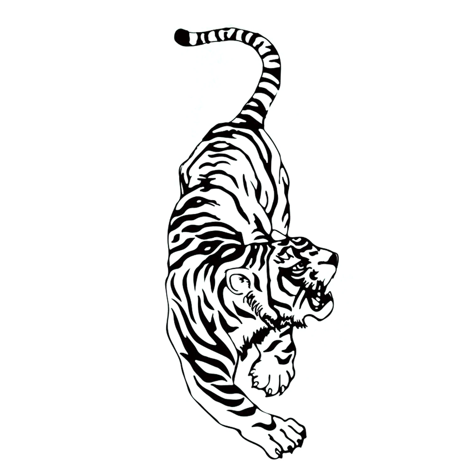 SIMPLY INKED New Prowling Tiger Temporary Tattoo, Designer Tattoo for all  (NEW Prowling Tiger Tattoo) Pack of 2 - JioMart