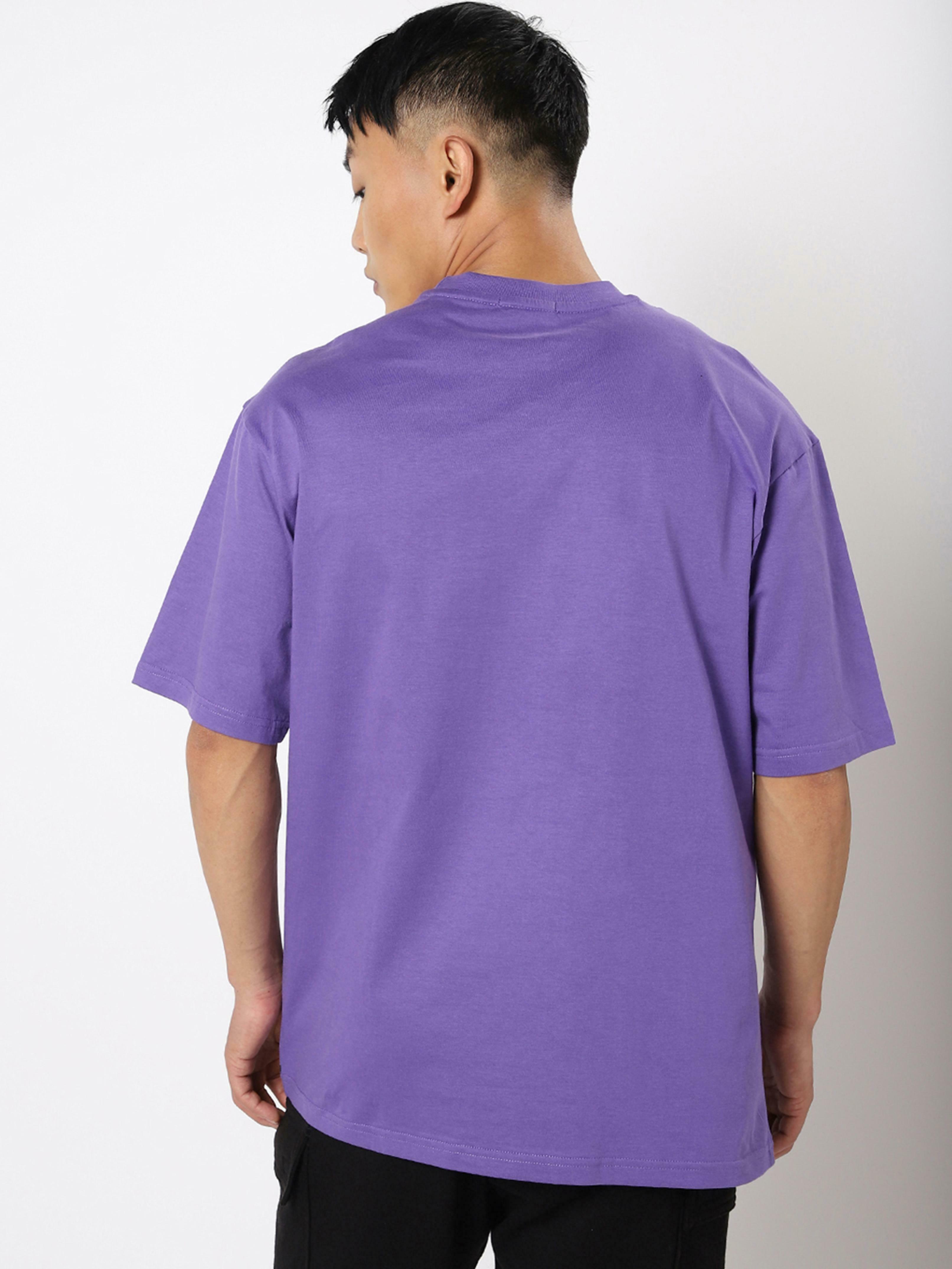 Buy Bewakoof Men's Purple Black Panther Faced Graphic