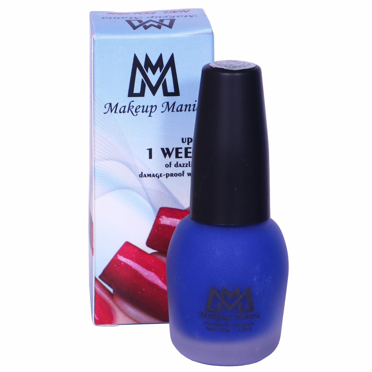 Makeup Mania Velvet Matte Nail Polish 12 ml (Shade # 112) Royal Blue () -  JioMart