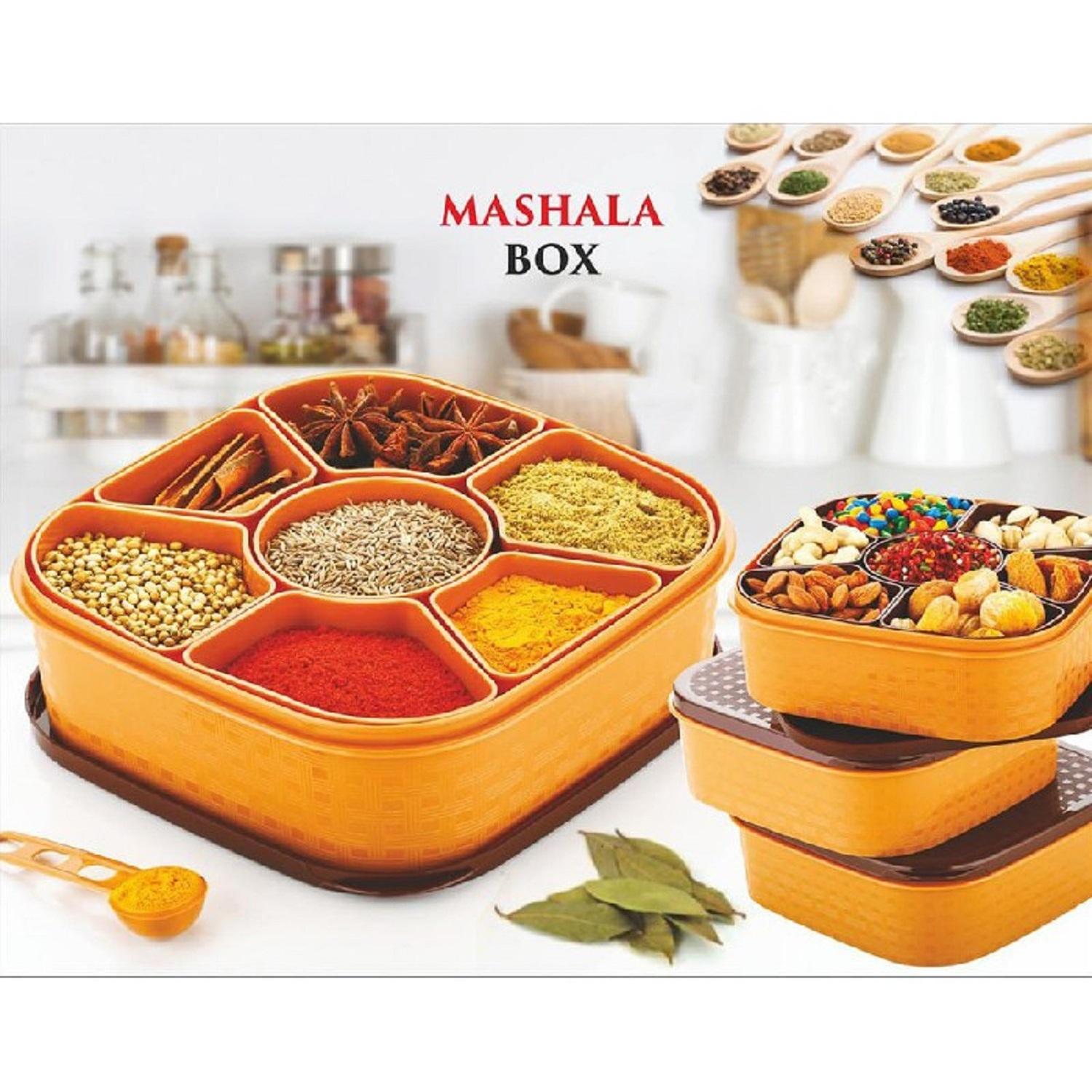 Buy KAYAAN Plastic Square 7 Sections Multipurpose Masala Rangoli