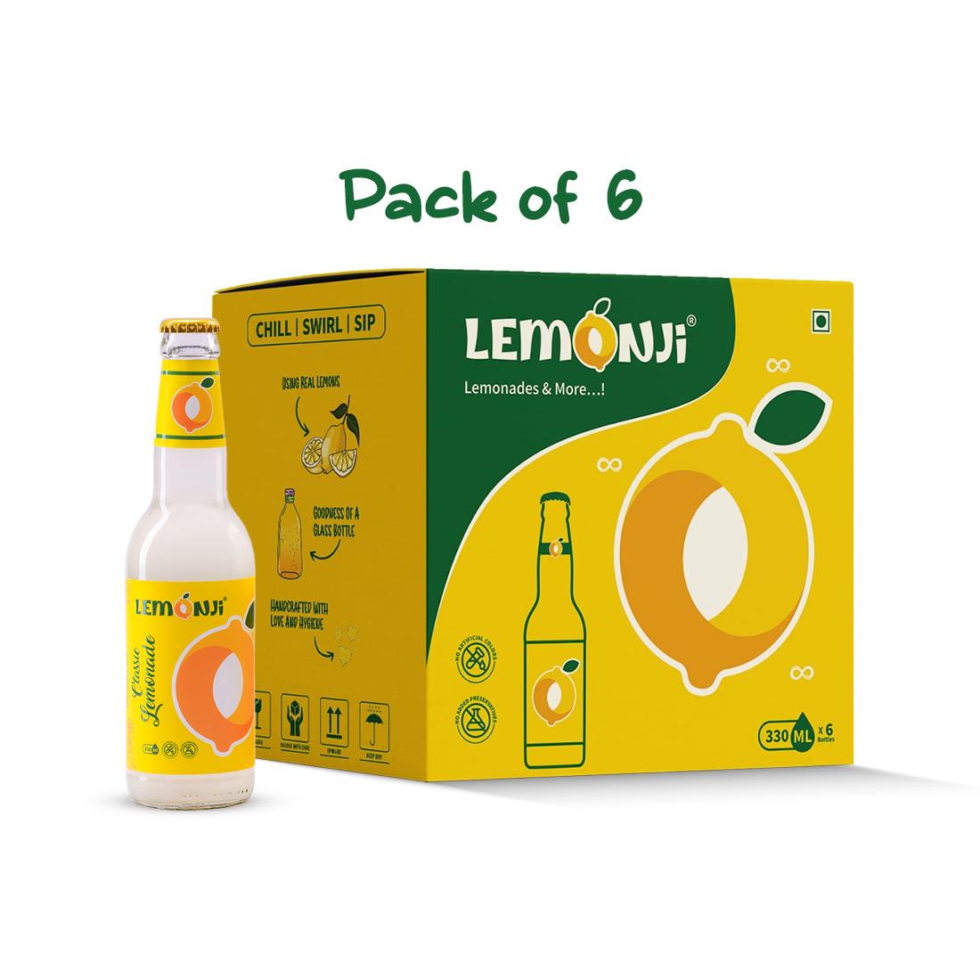 Buy Lemonji Classic Lemonade 6 x 330ml Pack Online at Best Prices